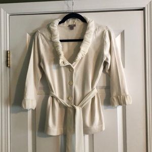 Cream sweater with sash!